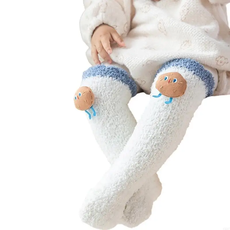 

C63C Thicken Warm Thigh High Socks for Baby 0-3Year Warm Winter Thick Terry Socks Hosiery Stockings for Boys and Girls