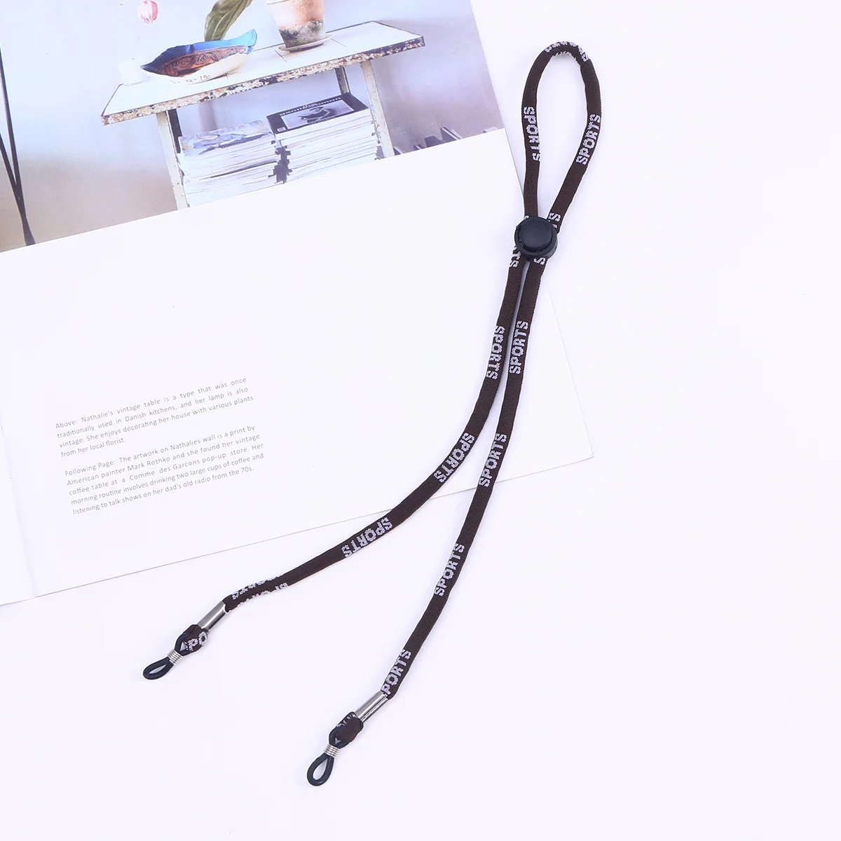 

Anti-Slip Eyeglasses Strap Holder Brown Necklace Chain For Sunglasses Eyeglass Retainer Outdoor Sports Hiking Fishing