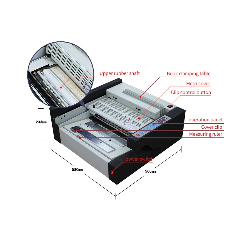 J400 glue  Binding Machine Desktop Hot Melt Glue machine Auto book of glue binding machine