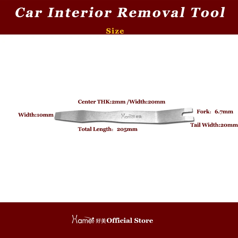 S16 Car Door Panel Trim Removal Tools Stainless Steel Auto Body Disassembly Hand Tools For Clips Accessories