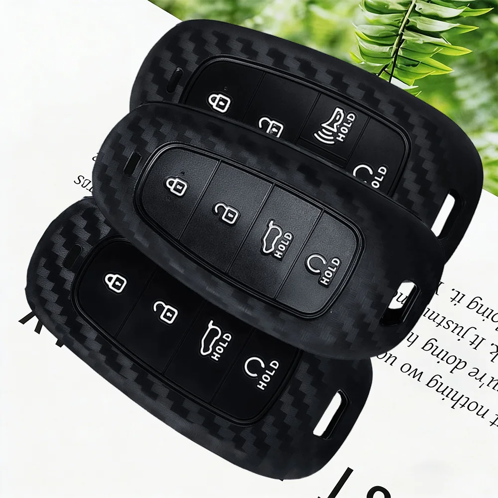 Capa de silicone macio premium para chave de carro, para Hyundai Palisade 2023 Tucson Santa Fe Atos Solaris Prime Nexo Sonata Staria Ioniq