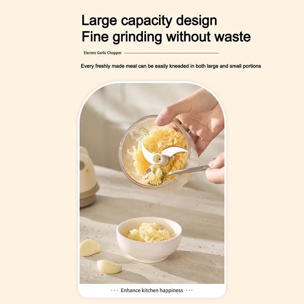 

Durable Mini Electric Garlic Chopper Multi-Function Rechargeable Meat Grinder Baby Food Maker Kitchen Tools