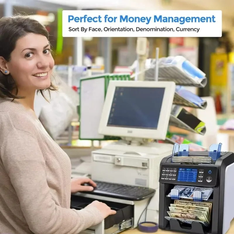 

Newest CIS Mixed Denomination Money Counter Machine Portable Bill Counting USD AL-950