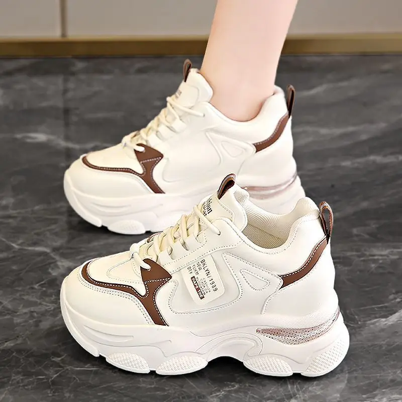 

Women Breathable Sneakers Luxury Flats Lace Up Running Balance Style 327 Shoes Increased Height Inside Women's Shoes