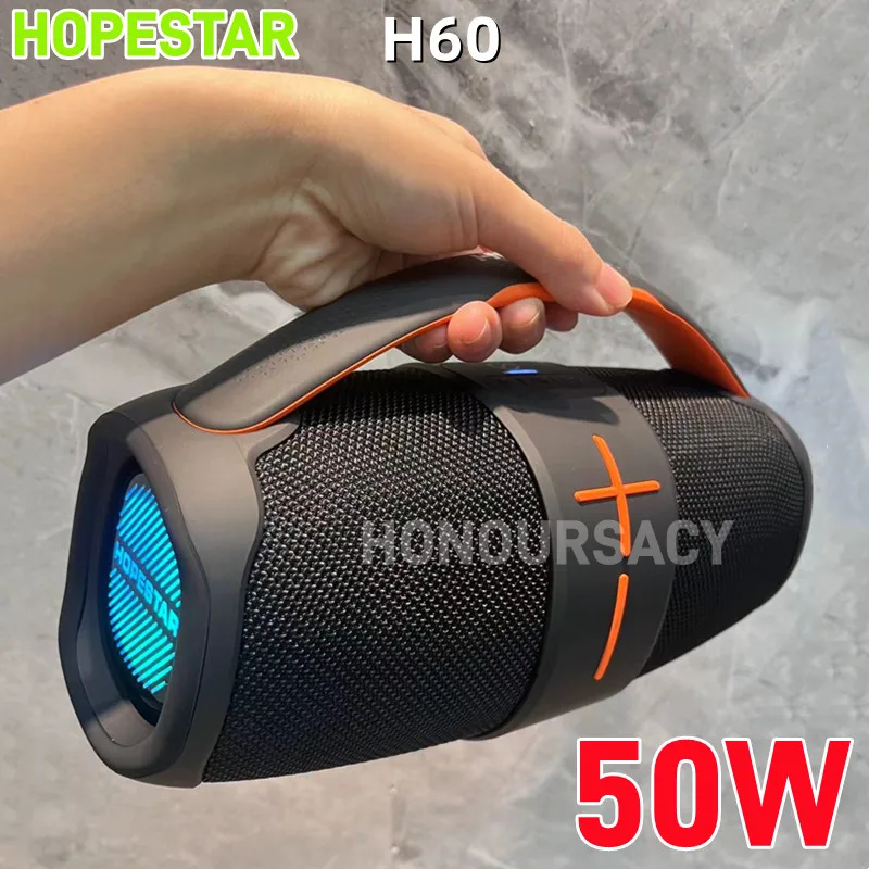 

HOPESTAR H60 Portable Waterproof Wireless Speakers 50W High-Power Music Box Outdoor Super Bass TWS Powerful Party Caixa De Som