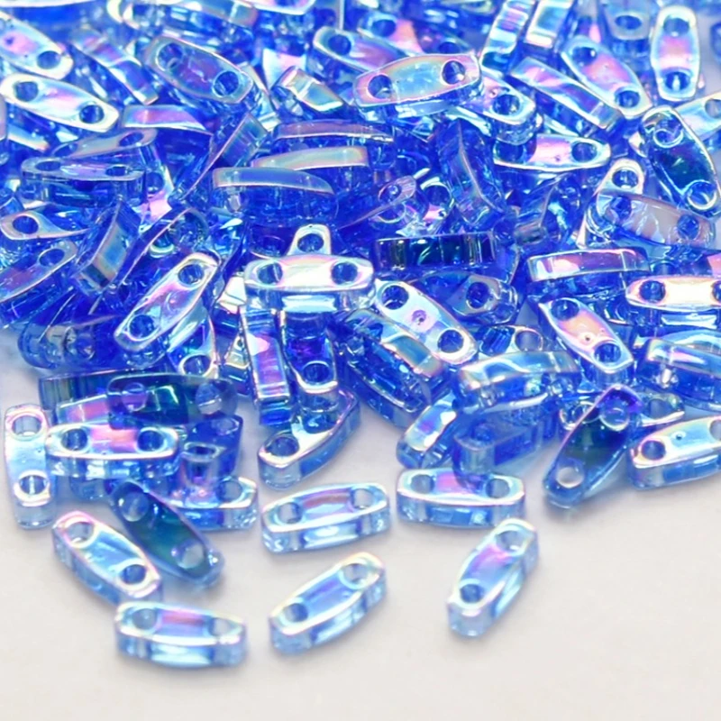 MIYUKI Transparent 5*1.2*1.9mm TILA Beads 2-Holes Square Flat Japan Colored Light Beads for DIY Jewelry Making  Accessories