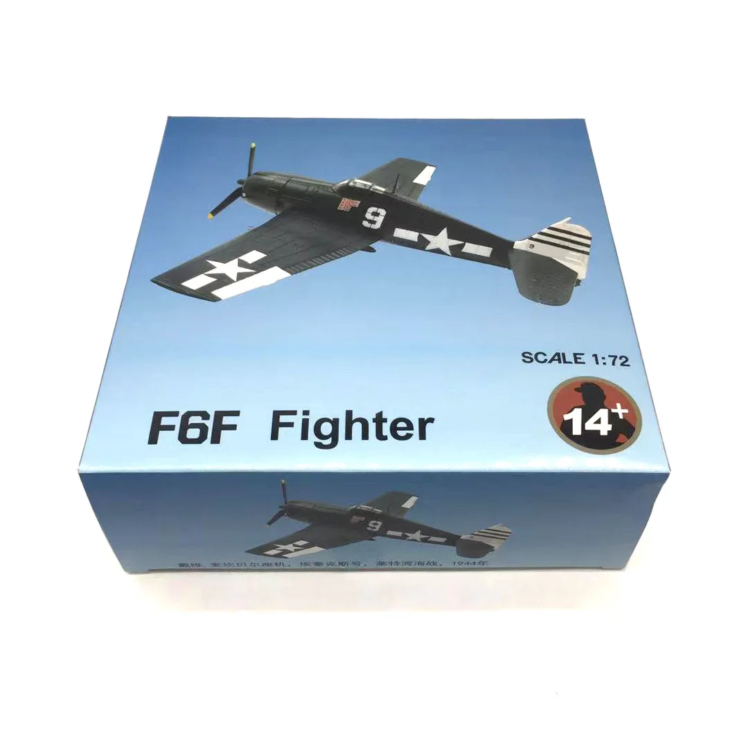 1:72 Scale F6F Hellcat Fighter Model and Display Stand Collectible Gifts F-6F Alloy Airplane Model Mini Decoration Home
