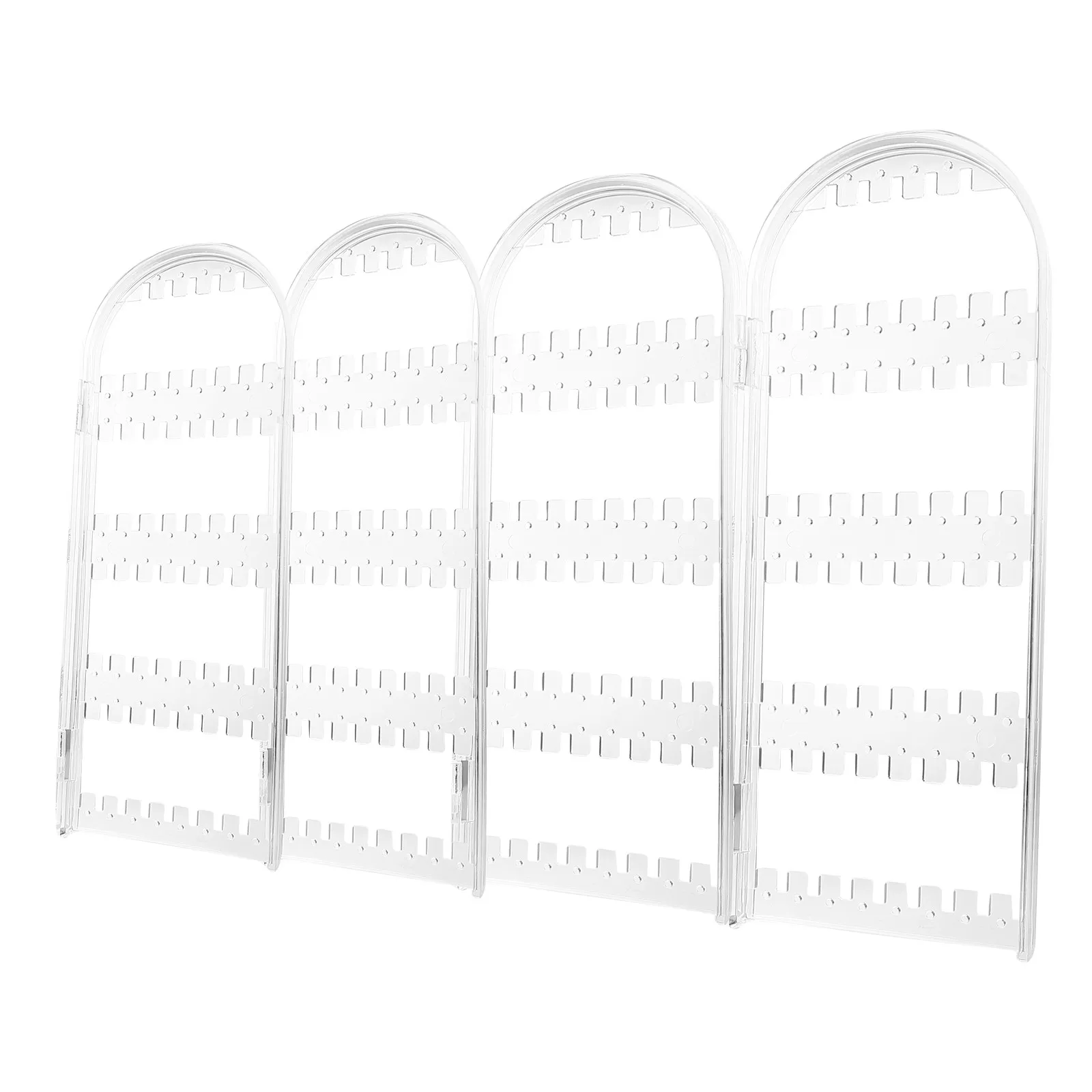 

Acrylic Foldable Earrings Holder Necklace Display Rack Jewelry Organizer Hanging Display Stand Transparent Desktop Jewelry