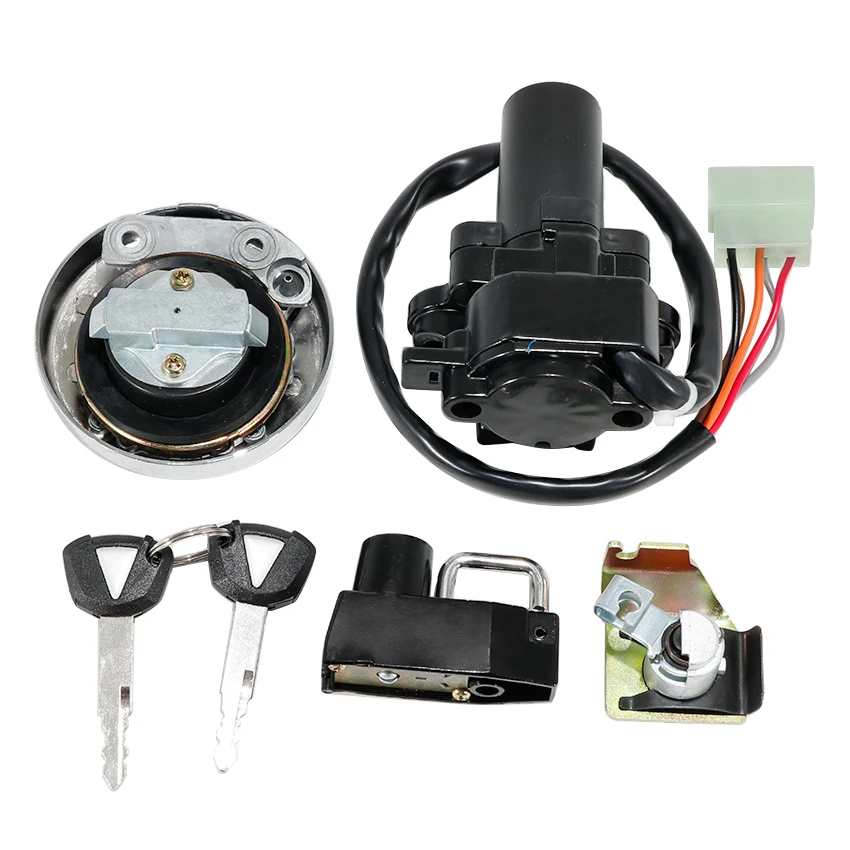 Motorcycle Fuel Gas Tank Cap Cover Lock Set For Kawasaki W800 ABS OEM:27048-5311  51049-0003  51049-0003  51049-0003