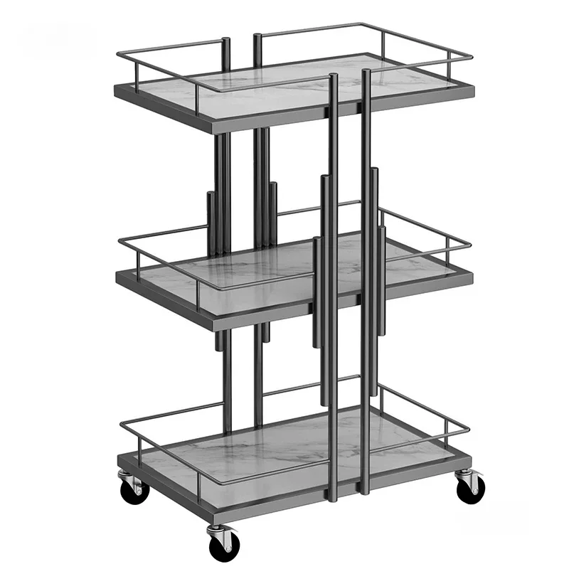 Carrello portautensili professionale nordico salone di bellezza carrelli per saloni in ferro dorato carrello ausiliario europeo con ruote nuovo