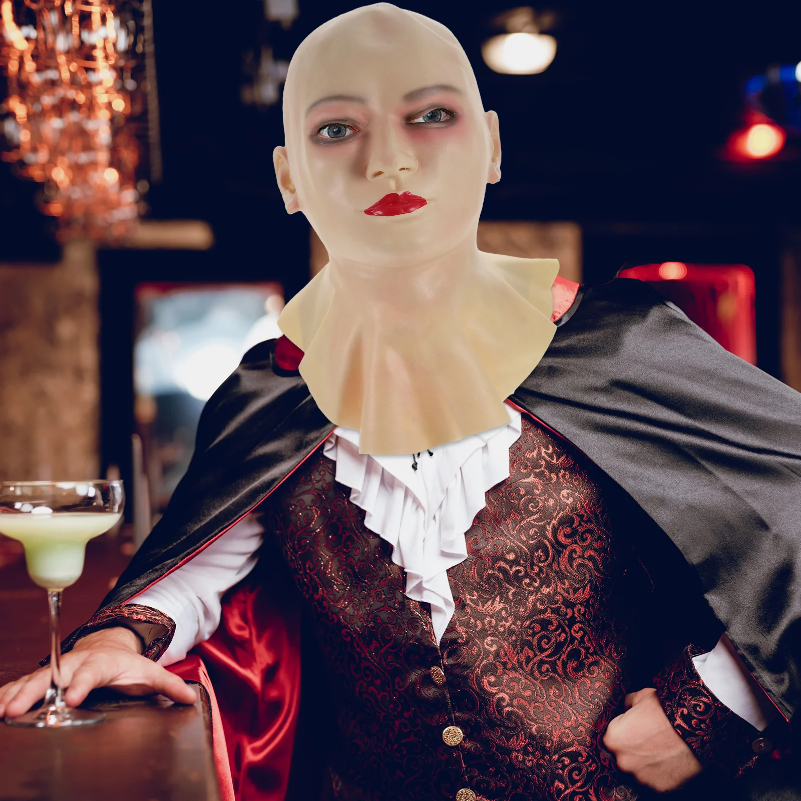 

Latex Bald Female Elastic Stretchable Realistic Baldness Effect For Halloween Cosplay Party Costume Bald Beauty Horrible