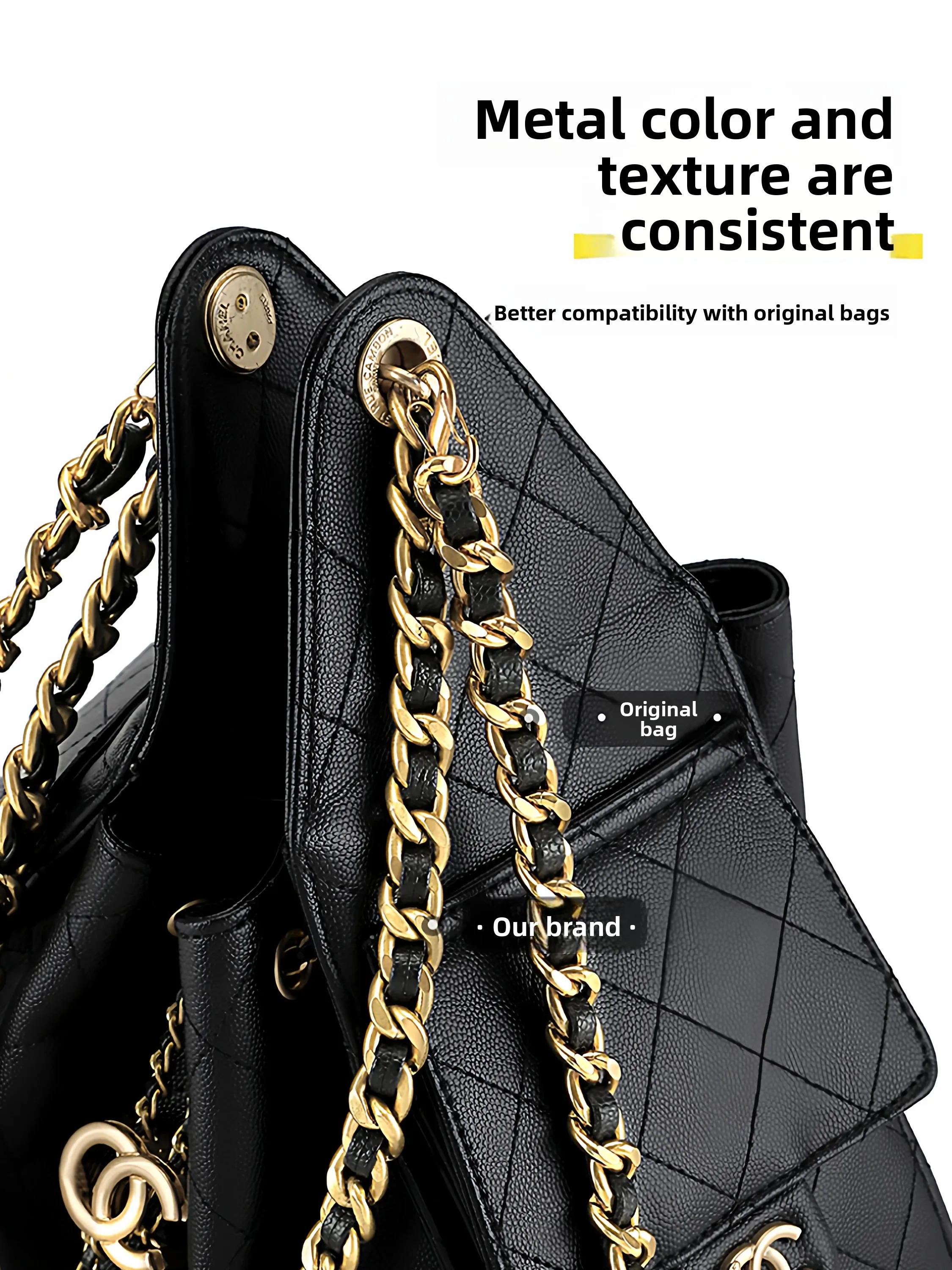 Shoulder Strap Replacement for  25 Bag Crossbody 25C Hobo Bag Chain Replacement Accessory for Bag Modification