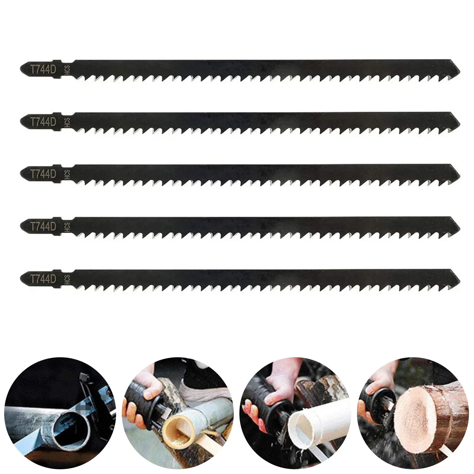 Power Tool Black For Use With T-shank Jigsaws Saw Blade Jigsaw Blades Professional T744D For Wood Jigsaw Blade Set