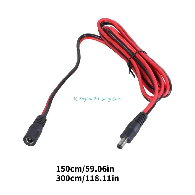 E74D DC5521 Stecker auf Buchse, Netzkabel, 5,5 x 2,1 mm auf 5,5 x 2,1 mm, Stecker-Adapterkabel für Lautsprecher, Lüfter, Router – Detail 6