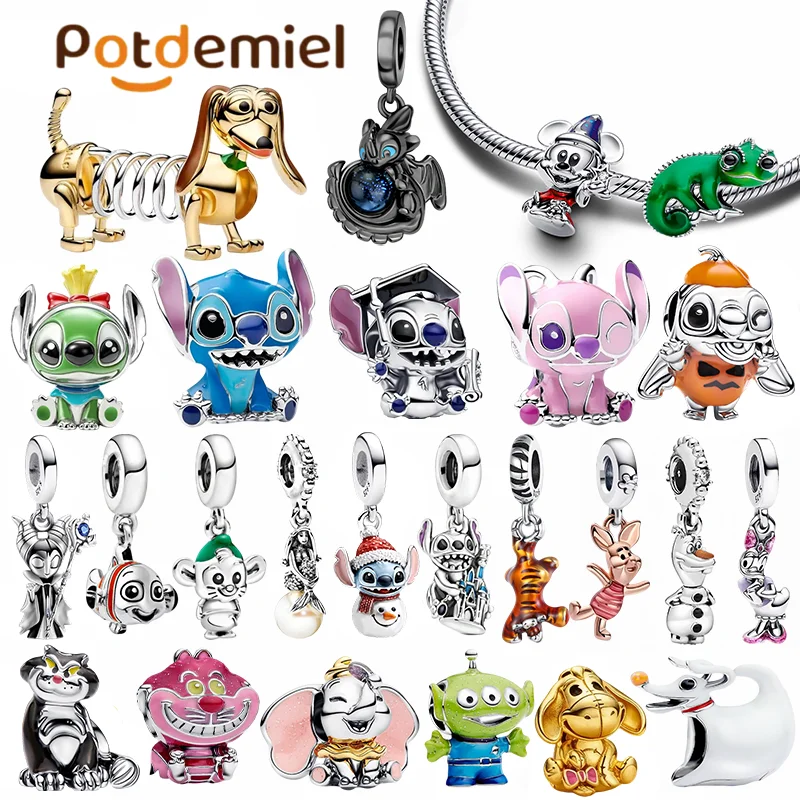 925 Silver DSN Talking Mouse Blue Koala Charms Pendant Fit Original Bracelet Necklace DIY Women Party Fine Jewelry Birthday Gift
