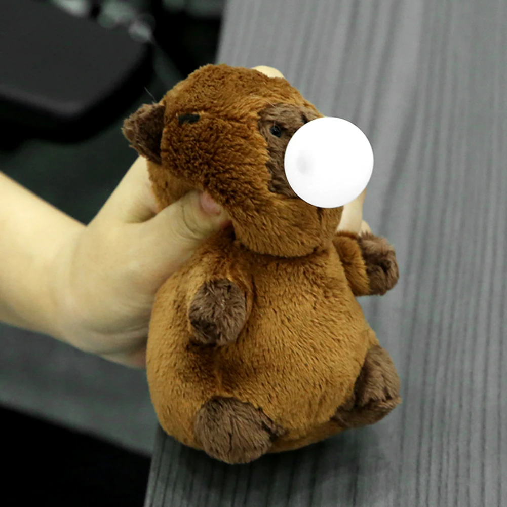 Portachiavi in peluche Capibara con puntelli pendenti leggeri da appendere a bolle di compressione per la decorazione della borsa chiave