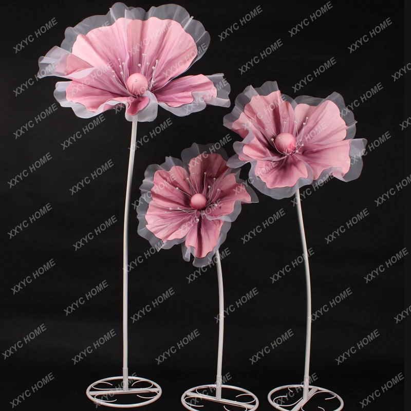 Wedding Props Stocking Flower Pole Stage Background Ornamental Flower Art Gallery Wedding Ceremony Layout Window Decoration