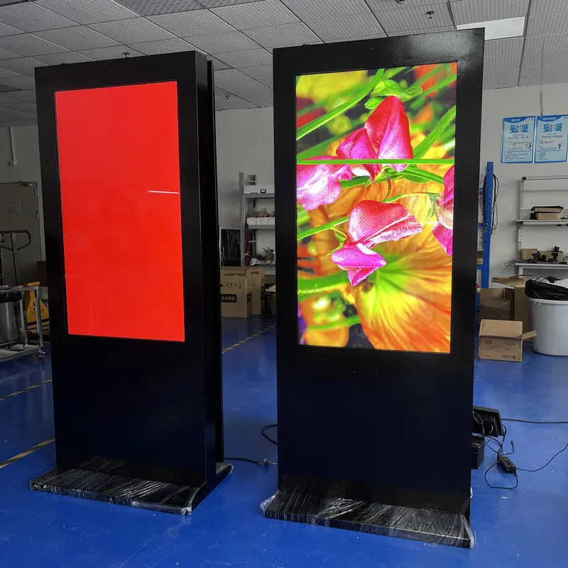 55 Inch High Brightness 3000Nits IP65 Waterproof Outdoor Digital Signage Touch Screen LCD Poster Advertising Display Pro