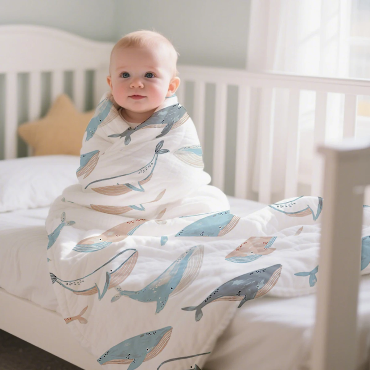 1Pc 150x110cm Baby Summer Quilt,Summer Cool Comforter for Children Silky Smooth and Breathable Blanket Sleeping Nap Quilt