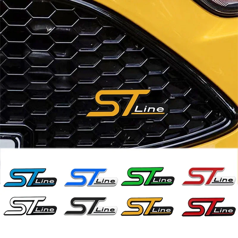 3D Metal ST LINE Logo Rear Trunk Emblem Badge Sticker for Ford Focus FIESTA Kuga ESCAPE Mondeo EcoBoost