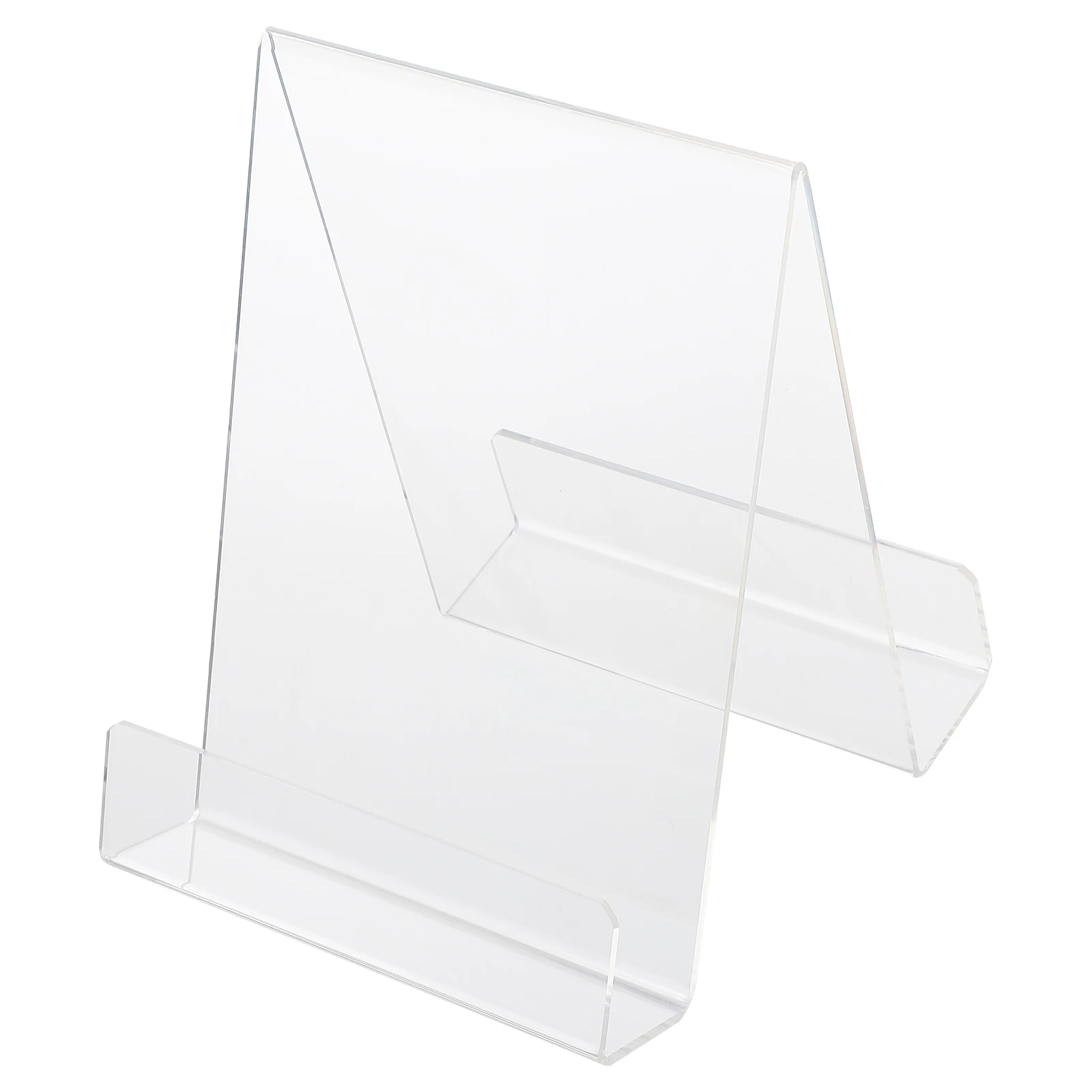 

Acrylic Bookend Rack Clear Holder A5 Large Double Sided Desk Organizer With Board For Books Records Display Stand Modern Style