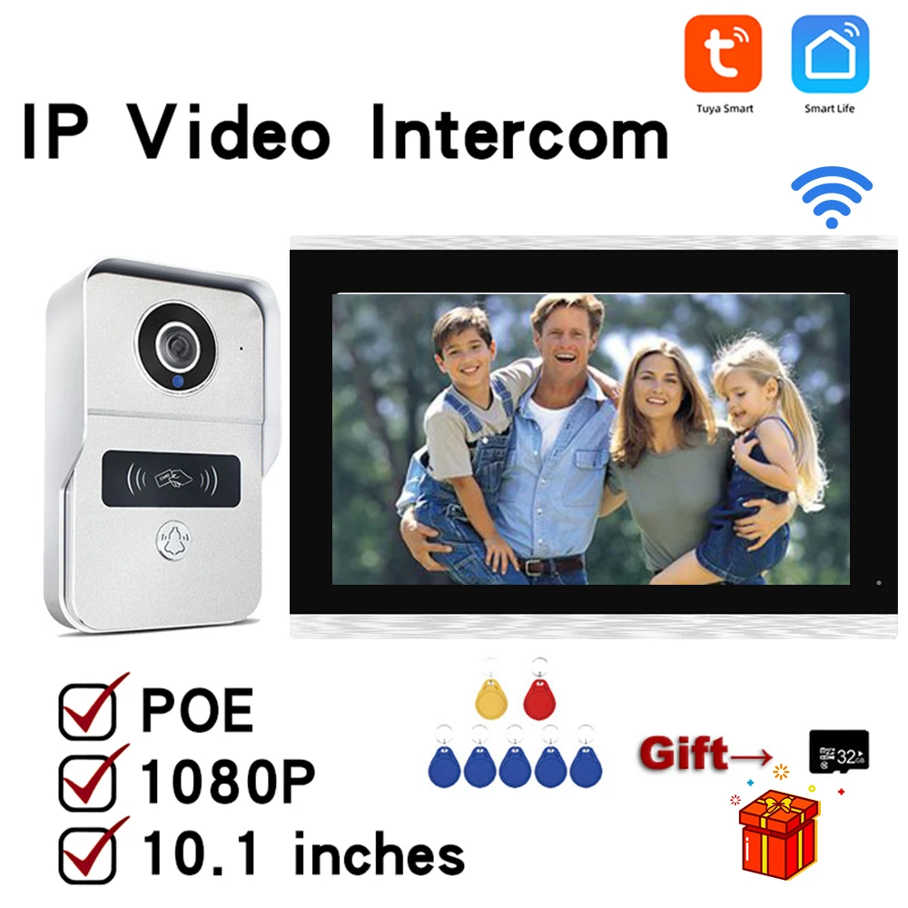 IP Video Intercom in Private House with Camera Apartment Home 10 Inch Touch Monitor Video Door Phone Call Panel 1080P Doorbell