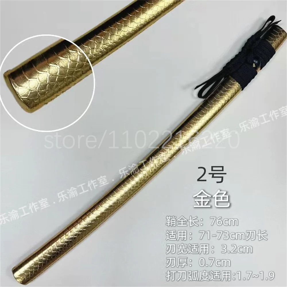 

Excellent 76cm Sheath Leather Wrap Wooden Saya Scabbard For Japanese Sword Wakizashi Samurai Katana Brand New