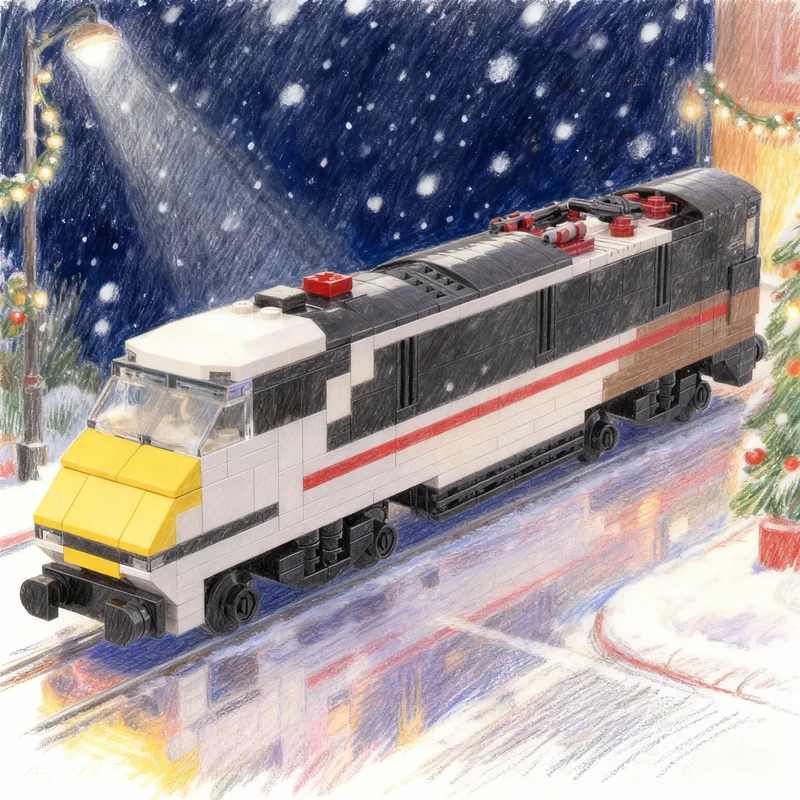 

Набор строительных блоков MOC Creator 4, 381 деталь, модель электропоезда BR Class Electra, конструктор, рождественский подарок, развивающая игрушка, кирпичики для обучения