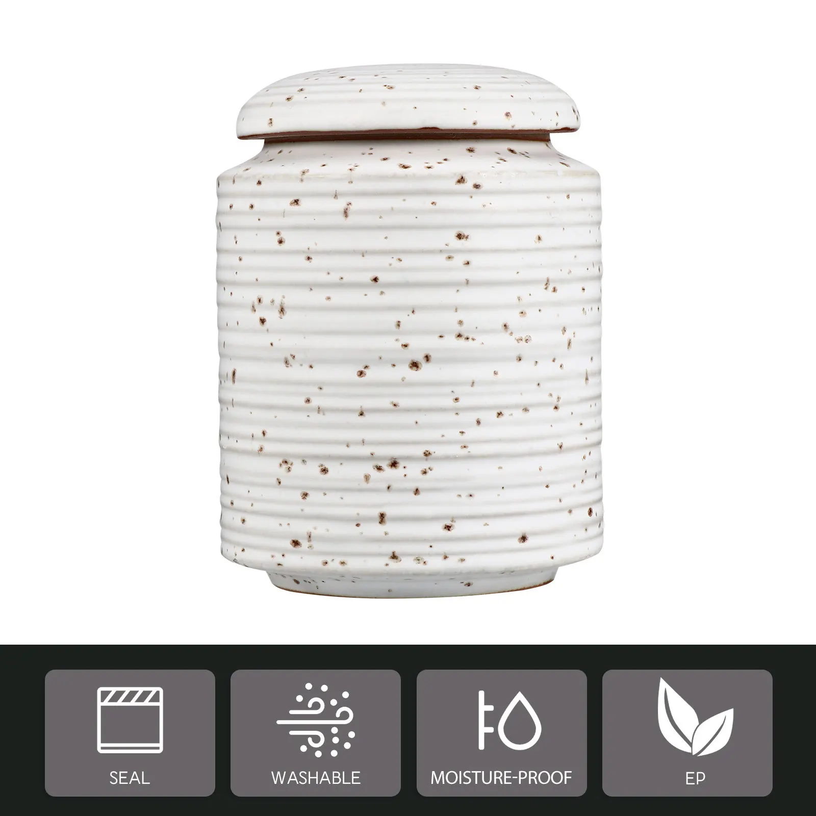 

Ceramic Jars for Kitchen Tea Canister Ceramics Honey Storage Sealed Canisters Coffee with Lid