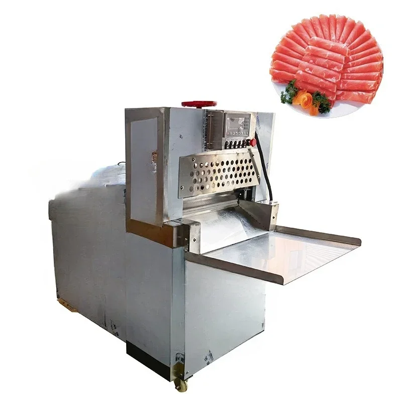 

Stainless steel automatic numerical control meat cutter, frozen mutton beef roll cutter automatic bacon slicer