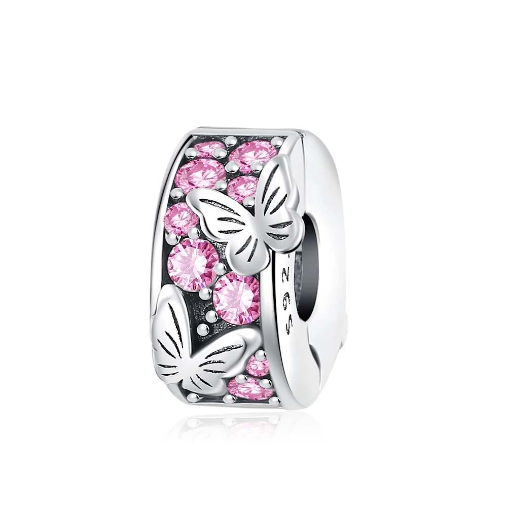 925 Sterling Silver Pink Perfume Charm Forever Mom Heart lotus Flower Pendant Bead Fit Original Bracelet Women DIY Jewelry