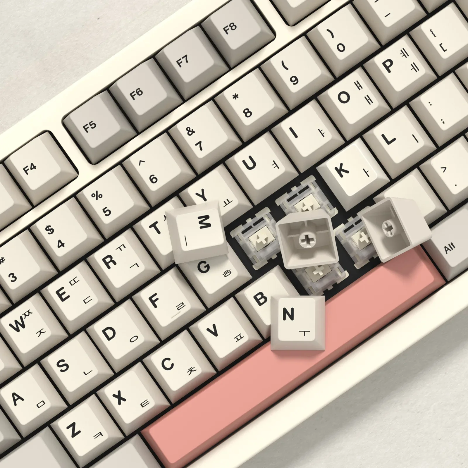 

KBDiy GMK Korean Keycaps PBT Cherry Profile Retro GMK 9009 Keycap for Mechanical Keyboard for MX Switch 140 Keys Caps for GMK75
