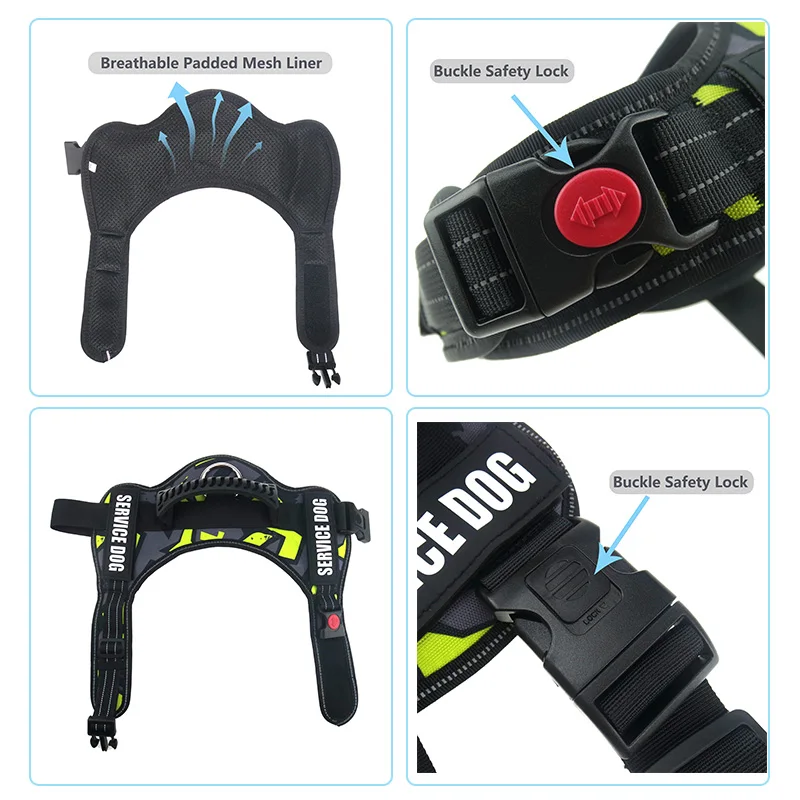 Adjustable Nylon K9 Dog harness Personalized Reflective Pet Harness for Small Medium Large Dogs No Pull Dog Harness Leash