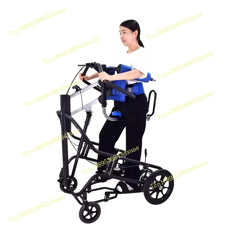 Adjustable Height Elderly Mobility Rehabilitation Equipment Standing Gait Training Walker Aid for Disabled