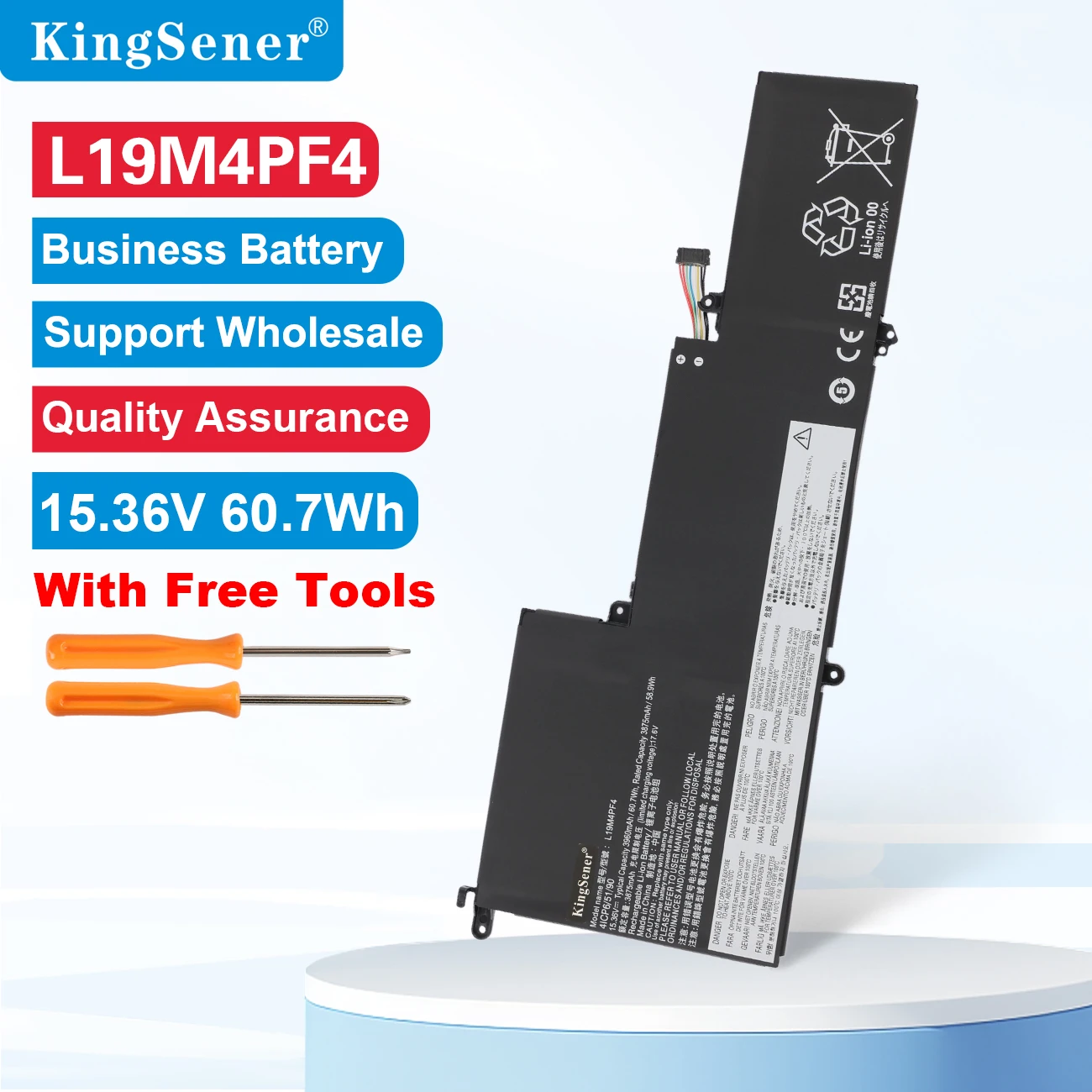 KingSener L19M4PF4 L19D4PF4 L19C4PF4 5B10W65297 Laptop Battery For Lenovo Ideapad Yoga Slim 7-14IIL05 7-14ARE05 15.36V 60.7WH