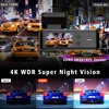 車 DVR 4K 3840*2160P WIFI GPS ダッシュカム ミニカメラ フロントおよびリア デュアルレンズ ダッシュカム ブラックボックス ビデオ ドライブ レコーダー ナイトビジョン 4
