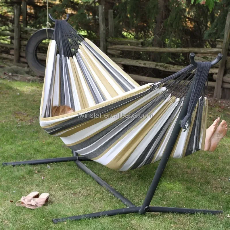 Hamaca portátil plegable para acampar al aire libre con soporte