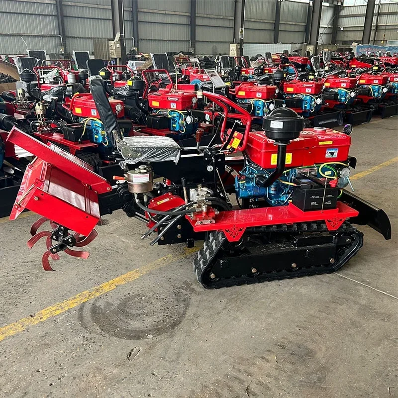 Good Price 25hp 35hp Multifunction Diesel Track Crawler Tractor for Fertilizing Seeding Rotary Tiller Diesel Powered Cultivator