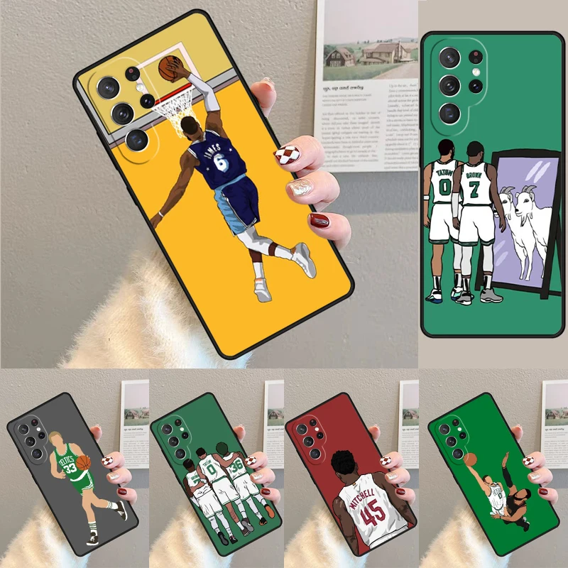 Basketball Player sports phone case Cover For Samsung Galaxy S24 Ultra S21 S22 Ultra S8 S9 S10E Note 10 Plus Note 20 FE S23