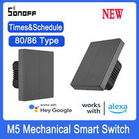 SONOFF M5 SwitchMan Smart Wall Switch 80/ 86 Type 1/2/3 Gang Wall Push Button Switch Frame Smart Scene Schedule for Smart Home