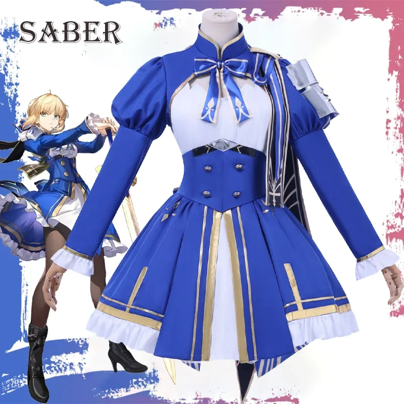 CosplayGame Honkai 스타 레일 Fate Saber 코스프레 의상 복장 카니발 역할 놀이 로리타 스커트 유니폼 정장 여성 할로윈
