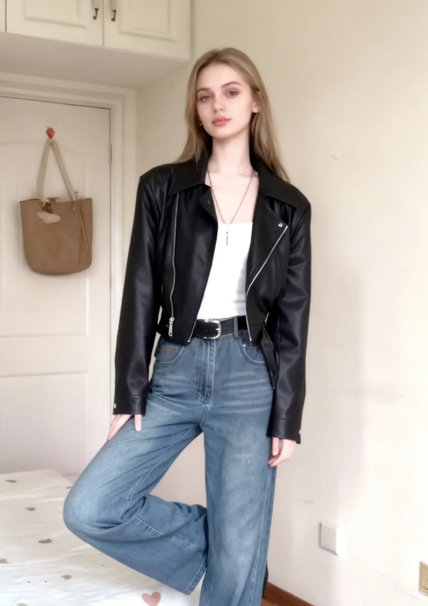 

Biker Jackets Womens Jacket Cropped Leather Fleece-Lined Bomber Steampunk Clubwear Artistic Cozy Warming Halloween Christmas Fit