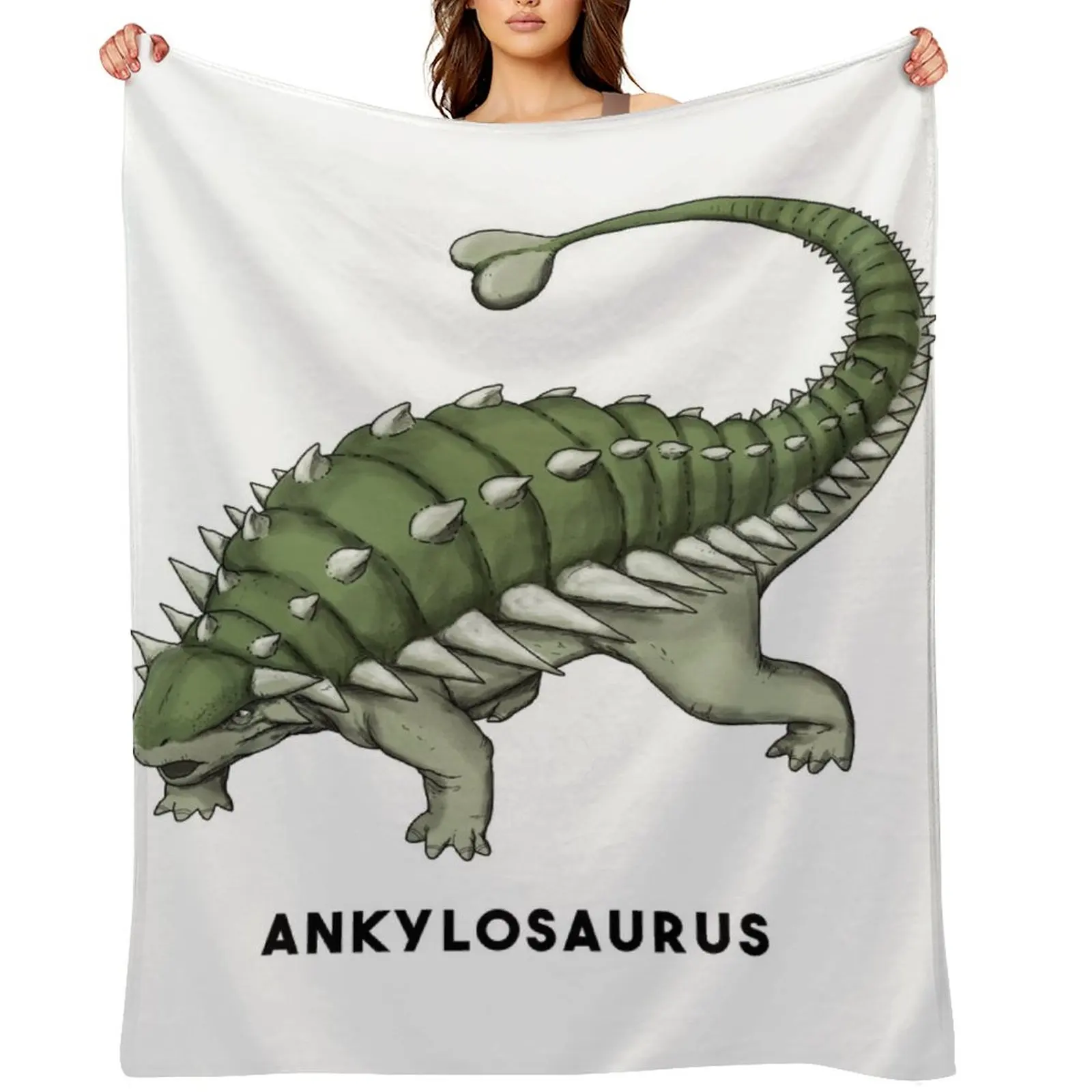 

Ankylosaurus Throw Blanket Flannel for winter Baby Soft Beds Blankets