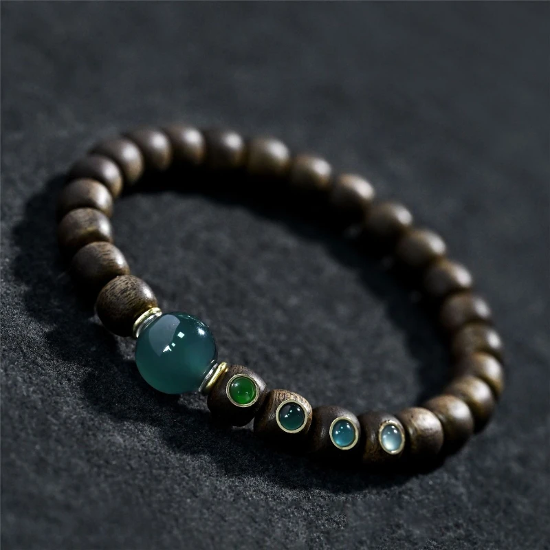

Natural Agarwood DIY Design Bracelet Single Circle Zodiac Year Prayer Beads Buddhist Beads Hand String Cultural Play Accessories