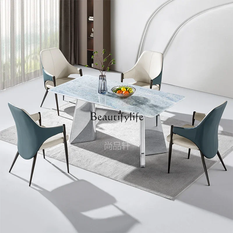 

03.ld14 Marble minimalist style dining table household
