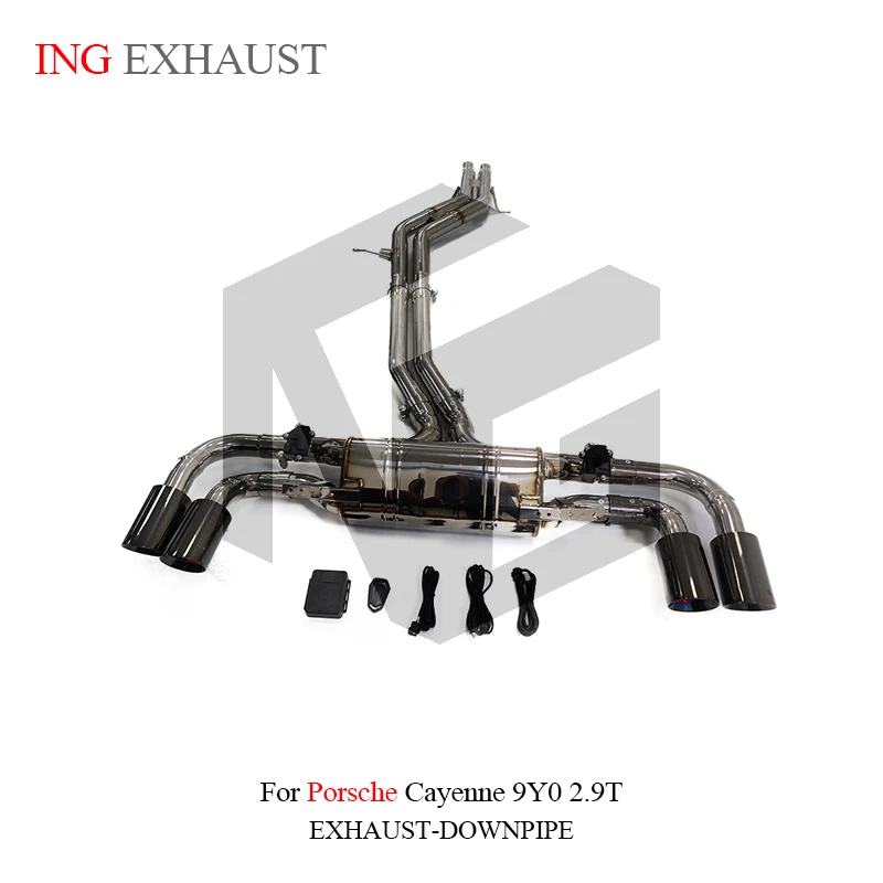 

ING Stainless Steel 304 Valve Catback for Porsche CAYENNE 9Y0 2.9t OPF GPF 2020+ Muffler Engine Performance Exhaust System