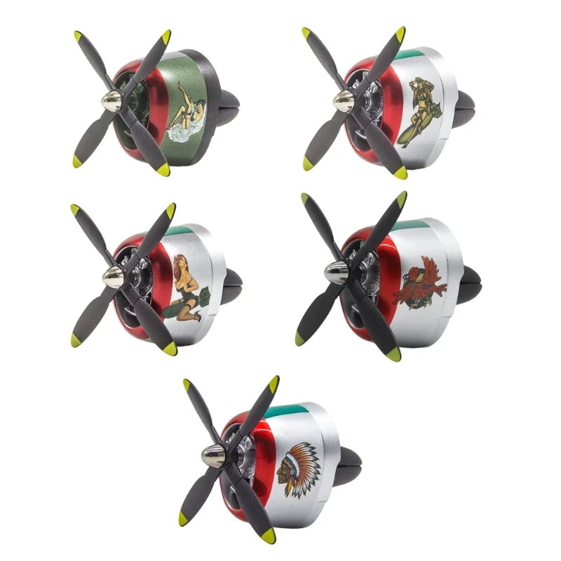Historical Aircraft Themed Car Outlet Clip Scent Dispenser Showing Dynamic Propeller And Smell