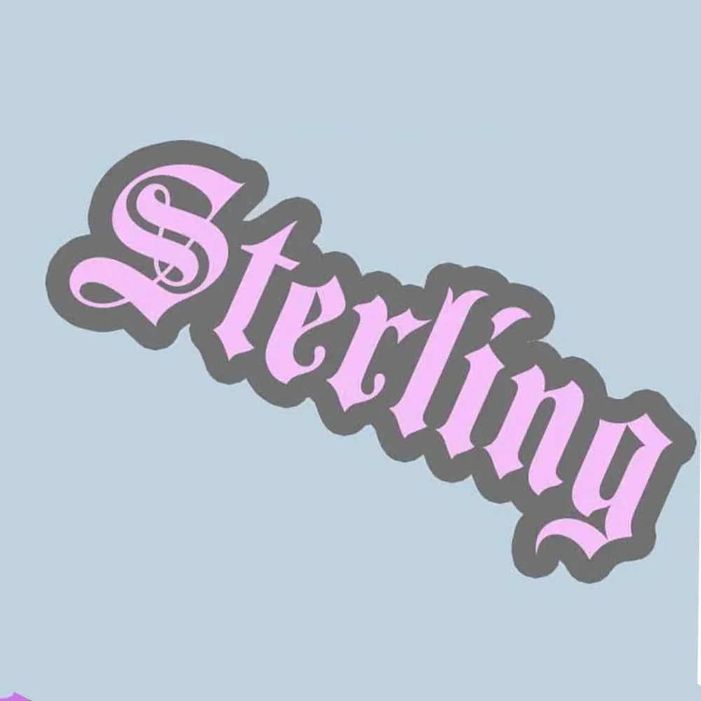 Personalized Custom Name Vinyl Sticker Gothic Font Double Layer Outline Waterproof Custom Text Decal For Tumbler Laptop Car Wate view 5