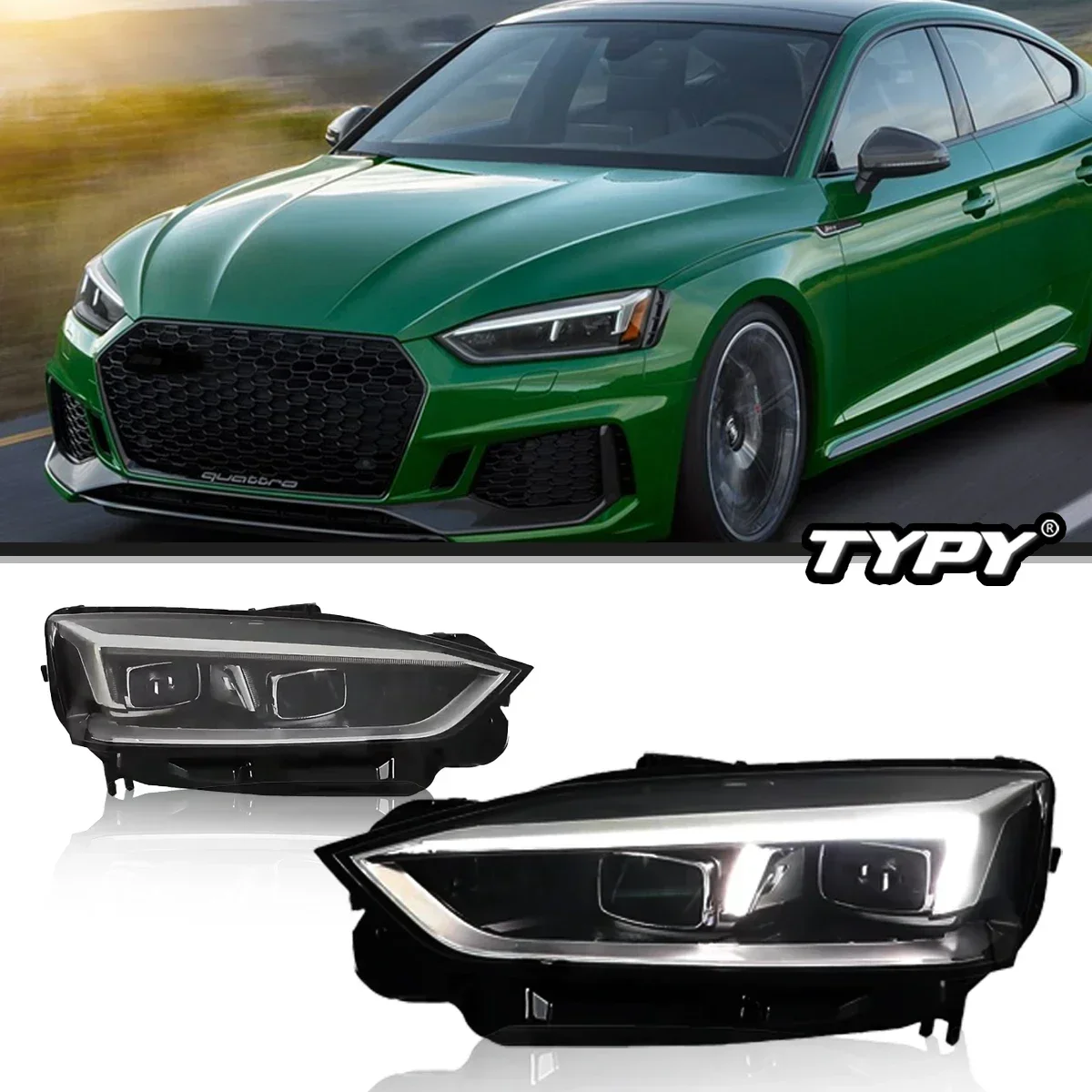 

TYPY Car Light For Audi A5 Headlight LED Projetor head Lamp Daytime Running Light 2017-2020 Automotive Accessories