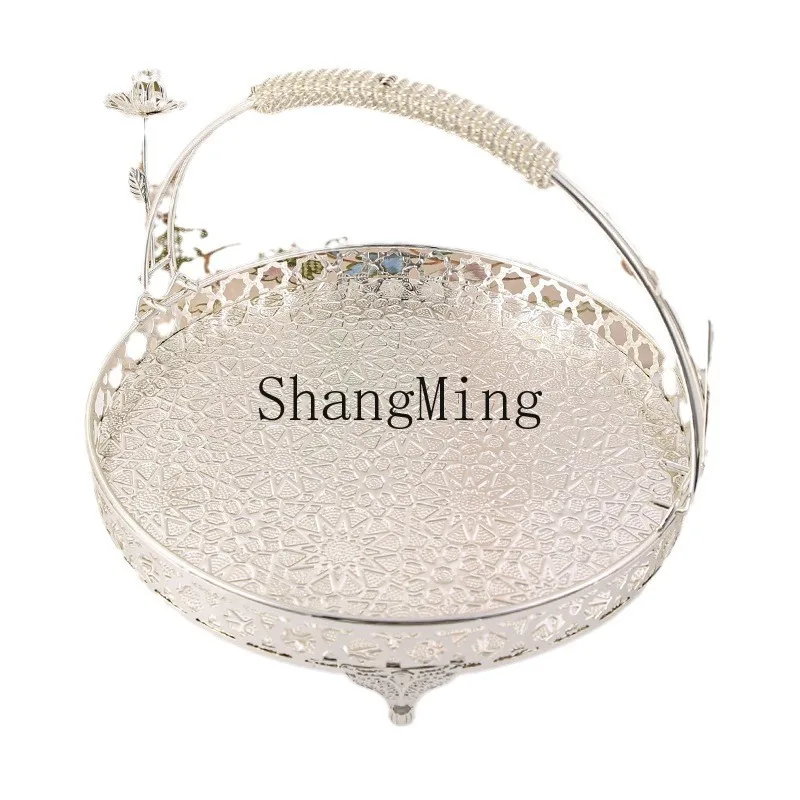 

Ретро-фруктовница DSA, высококачественная круглая стеклянная тарелка для отелей, многоярусная фруктовница, модный и креативный декор.